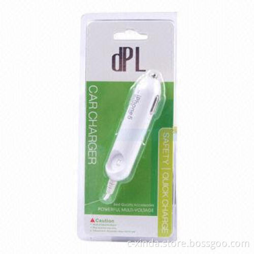 Car Charger for iPhone 5 with 5V DC Output, 1A, Built-in Safety Protection Function